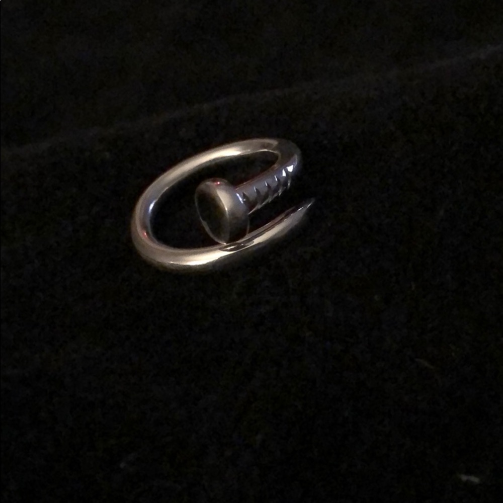 Heavy silver nail ring. - Picture 2 of 4